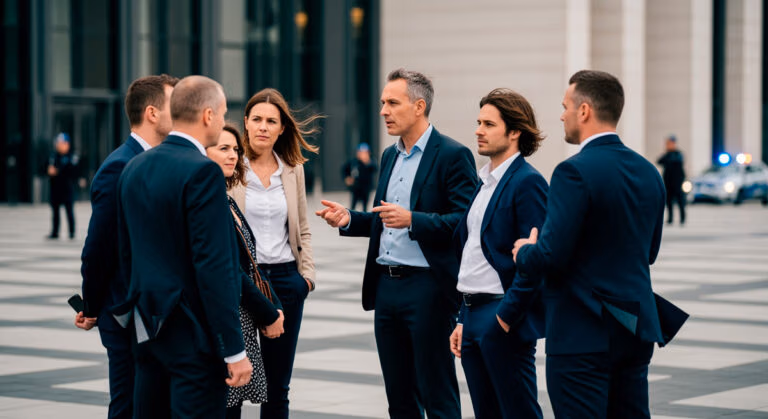 Lead Under Fire executive training session preparing leaders for high-risk situations